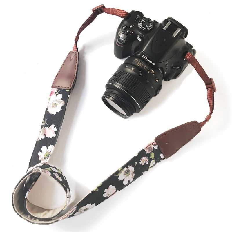 Alled Camera Strap Neck, Adjustable Vintage Floral Camera Straps Shoulder Belt for Women/Men,Camera Strap for Nikon/Canon/Sony/Olympus/Samsung/Pentax ETC DSLR/SLR - Image 1
